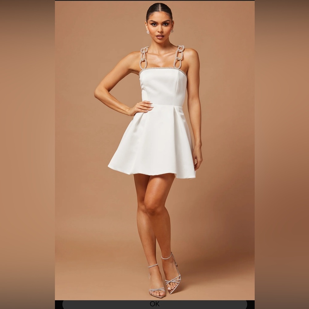 Sienna Fit And Flare Mini Dress - White Size XL